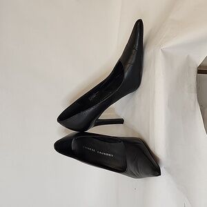 Chinese Laundry Black Leather High‎ Heel Pumps size 7